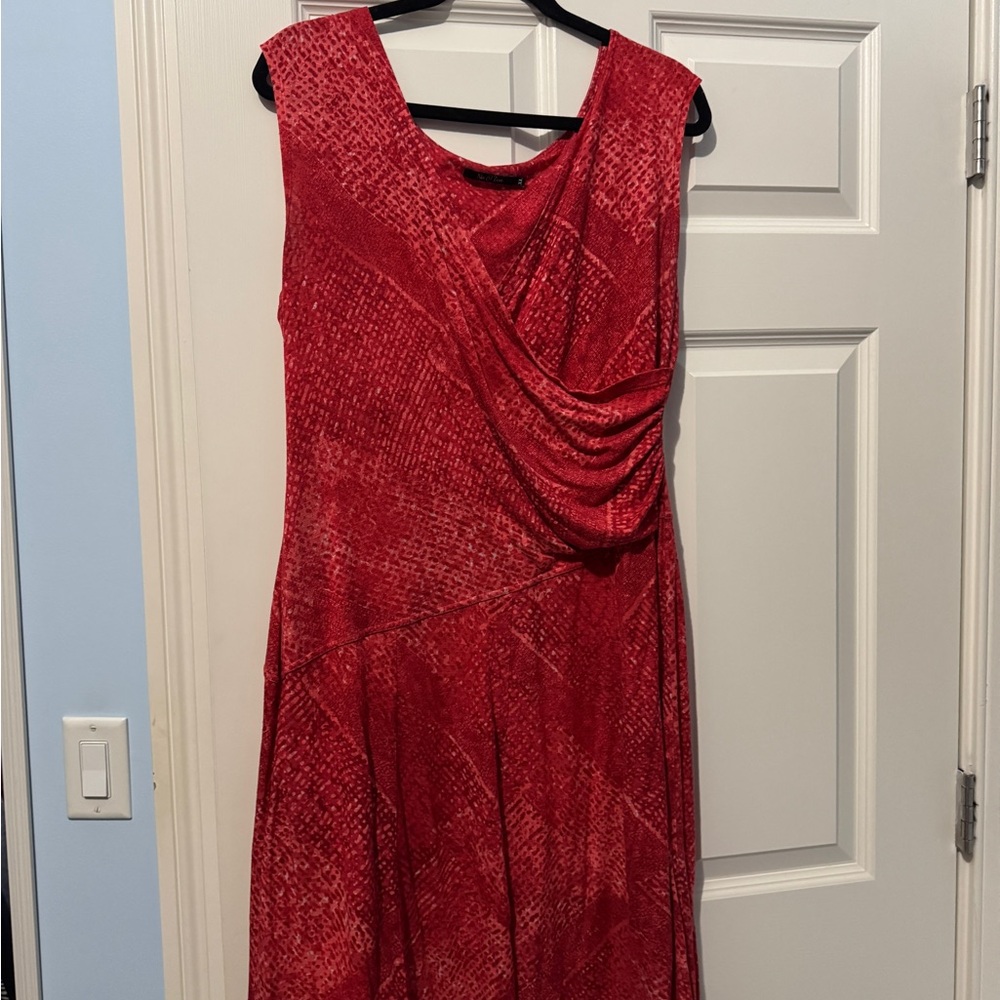 NIC+ZOE Textured Red Midi Dress